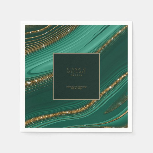 Abstracte Glitter Strata Wedding Dank u G ID903 Servet (Voorkant)