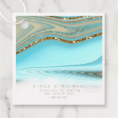 Abstracte Glitter Strata Wedding Dank u ID903 Bedankjes Labels (Voorkant)