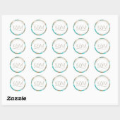Abstracte Glitter Strata Wedding Dank u ID903 Ronde Sticker (Vel)