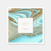 Abstracte Glitter Strata Wedding Dank u ID903 Servet (Voorkant)
