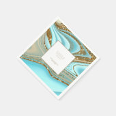 Abstracte Glitter Strata Wedding Dank u ID903 Servet (Hoek)