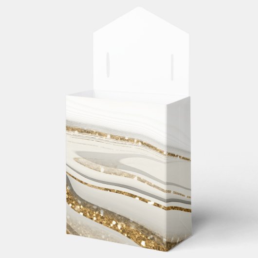 Abstracte Glitter Strata Wedding Dank u Iv ID903 Bedankdoosjes (Geopend)