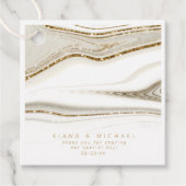 Abstracte Glitter Strata Wedding Dank u Iv ID903 Bedankjes Labels (Voorkant)