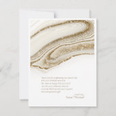 Abstracte Glitter Strata Wedding Dank u Iv ID903 Bedankkaart (Achterkant)