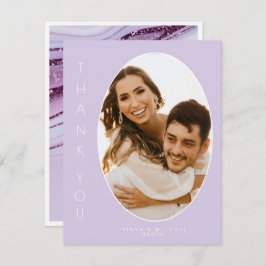 Abstracte Glitter Strata Wedding Dank u Lc ID903 Bedankkaart