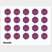 Abstracte Glitter Strata Wedding Dank u pl ID903 Ronde Sticker (Vel)