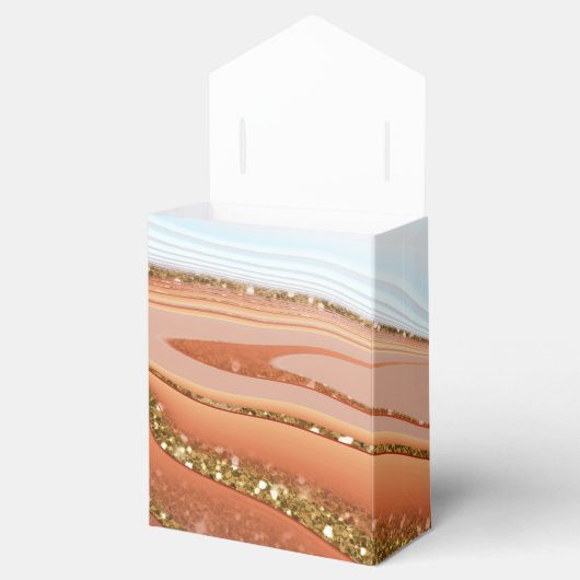 Abstracte Glitter Strata Wedding Dank u SW ID903 Bedankdoosjes (Geopend)