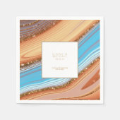 Abstracte Glitter Strata Wedding Dank u SW ID903 Servet (Voorkant)