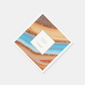 Abstracte Glitter Strata Wedding Dank u SW ID903 Servet (Hoek)