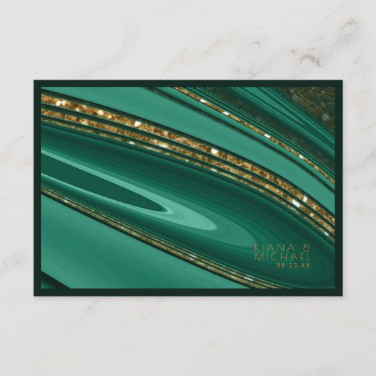 Abstracte Glitter Strata Wedding Details Gr ID903 Informatiekaartje (Voorkant)