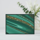 Abstracte Glitter Strata Wedding Details Gr ID903 Informatiekaartje (Staand voorkant)