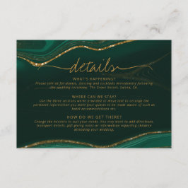 Abstracte Glitter Strata Wedding Details Gr ID903 Informatiekaartje
