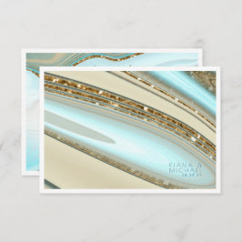 Abstracte Glitter Strata Wedding Details ID903 Informatiekaartje
