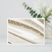 Abstracte Glitter Strata Wedding Details Ivry ID90 Informatiekaartje (Staand voorkant)