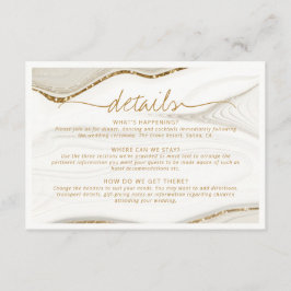 Abstracte Glitter Strata Wedding Details Ivry ID90 Informatiekaartje