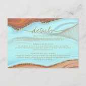 Abstracte Glitter Strata Wedding Details SB ID903 Informatiekaartje (Achterkant)