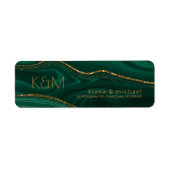 Abstracte Glitter Strata Wedding Dk Green ID903 Etiket (Voorkant)