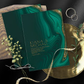 Abstracte Glitter Strata Wedding Dk Green ID903 Kaart