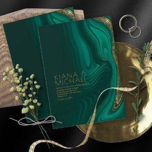 Abstracte Glitter Strata Wedding Dk Green ID903 Kaart