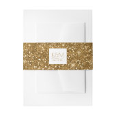 Abstracte Glitter Strata Wedding Gold ID903 Uitnodigingen Wikkel (Voorkant Voorbeeld)