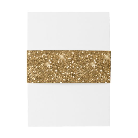 Abstracte Glitter Strata Wedding Gold ID903 Uitnodigingen Wikkel (Achterkant Voorbeeld)