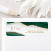 Abstracte Glitter Strata Wedding Green ID903 Etiket (Insitu)