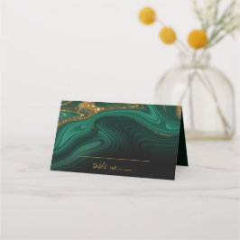 Abstracte Glitter Strata Wedding Green ID903 Plaatskaartje