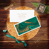 Abstracte Glitter Strata Wedding Green ID903 Save The Date