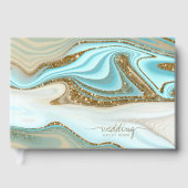 Abstracte Glitter Strata Wedding ID903 Gastenboek (Voorkant)