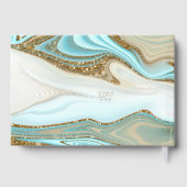 Abstracte Glitter Strata Wedding ID903 Gastenboek (Achterkant)