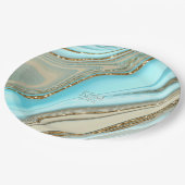 Abstracte Glitter Strata Wedding ID903 Papieren Bordje (Gekanteld)