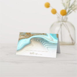 Abstracte Glitter Strata Wedding ID903 Plaatskaartje