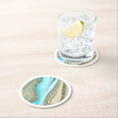 Abstracte Glitter Strata Wedding ID903 Ronde Kartonnen Onderzetter (Insitu)