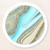 Abstracte Glitter Strata Wedding ID903 Ronde Kartonnen Onderzetter (Voorkant)