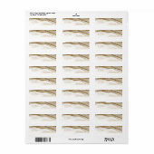 Abstracte Glitter Strata Wedding Ivory ID903 Etiket (Full Sheet)