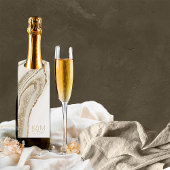 Abstracte Glitter Strata Wedding Ivory ID903 Flessenhanger