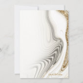 Abstracte Glitter Strata Wedding Ivory ID903 Kaart (Achterkant)