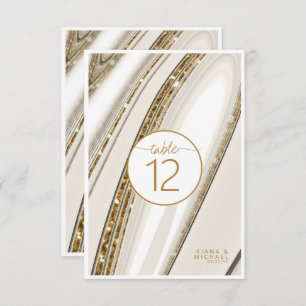 Abstracte Glitter Strata Wedding Ivory ID903 Kaart