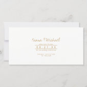 Abstracte Glitter Strata Wedding Ivory ID903 Save The Date (Achterkant)