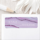 Abstracte Glitter Strata Wedding Lila ID903 Etiket (Insitu)