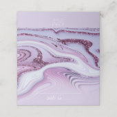 Abstracte Glitter Strata Wedding Lila ID903 Plaatskaartje (Buitenkant ongevouwen)