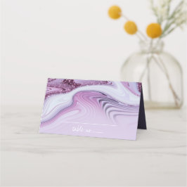 Abstracte Glitter Strata Wedding Lila ID903 Plaatskaartje
