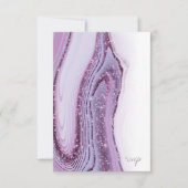 Abstracte Glitter Strata Wedding Lila ID903 RSVP Kaartje (Voorkant)