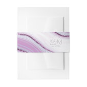 Abstracte Glitter Strata Wedding Lila ID903 Uitnodigingen Wikkel (Voorkant Voorbeeld)