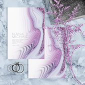 Abstracte Glitter Strata Wedding Lila/Wht ID903 Kaart