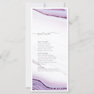 Abstracte Glitter Strata Wedding Menu 2 Lila ID903
