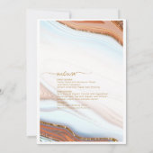 Abstracte Glitter Strata Wedding Menu SouthW ID903 (Achterkant)
