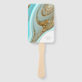 Abstracte Glitter Strata Wedding Party ID903 Handwaaier (Voorkant)