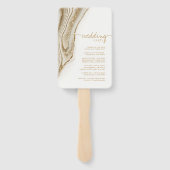 Abstracte Glitter Strata Wedding Party Ivory ID903 Handwaaier (Achterkant)