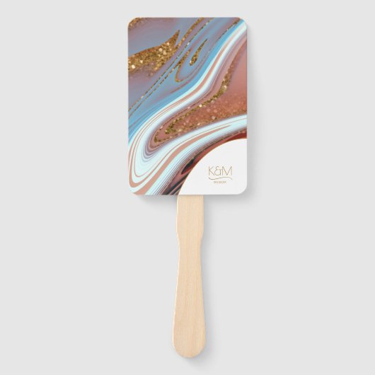 Abstracte Glitter Strata Wedding Party SW ID903 Handwaaier (Voorkant)